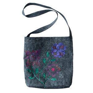 Handmade Patchwork Purse Floral Quilt Large Hippie Bohemian Crossbody Bag